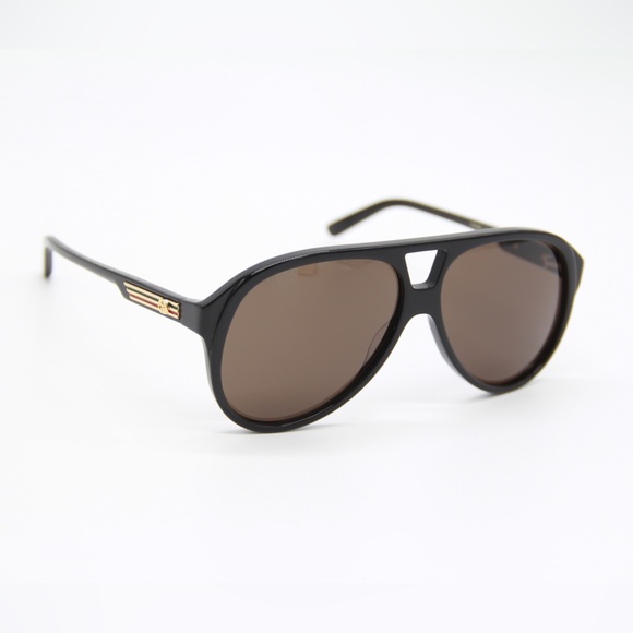 NEW GG1286S 001 BLACK BROWN AVIATOR SUNGLASSES GUCCI